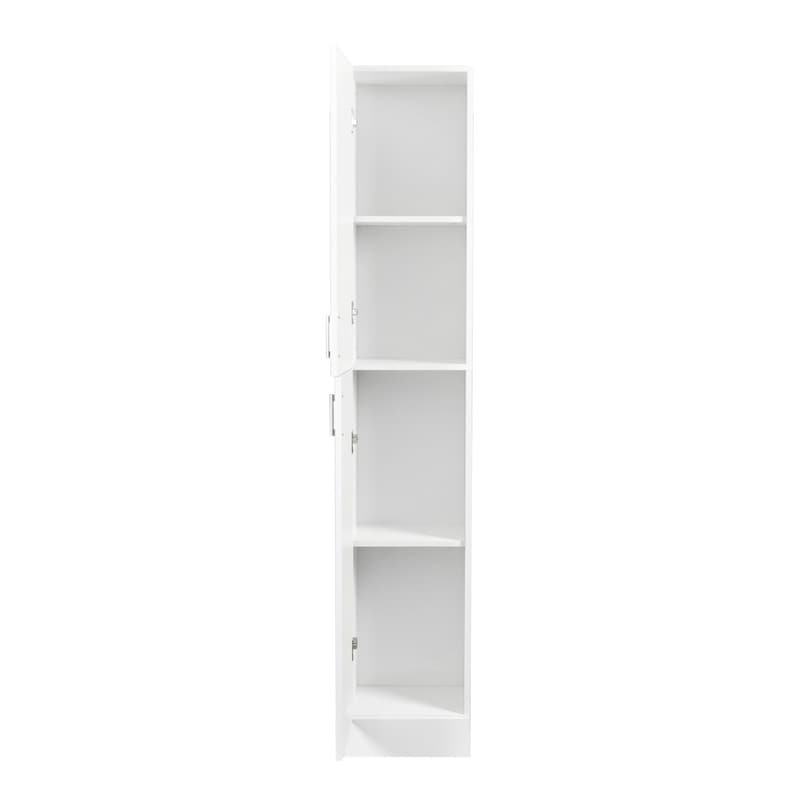 Tall Storage Cabinet with 2 Doors and 4 Adjustable Shelves  Freestanding Narrow Storage Cabinet  Pantry Cabinet  Bookshelf