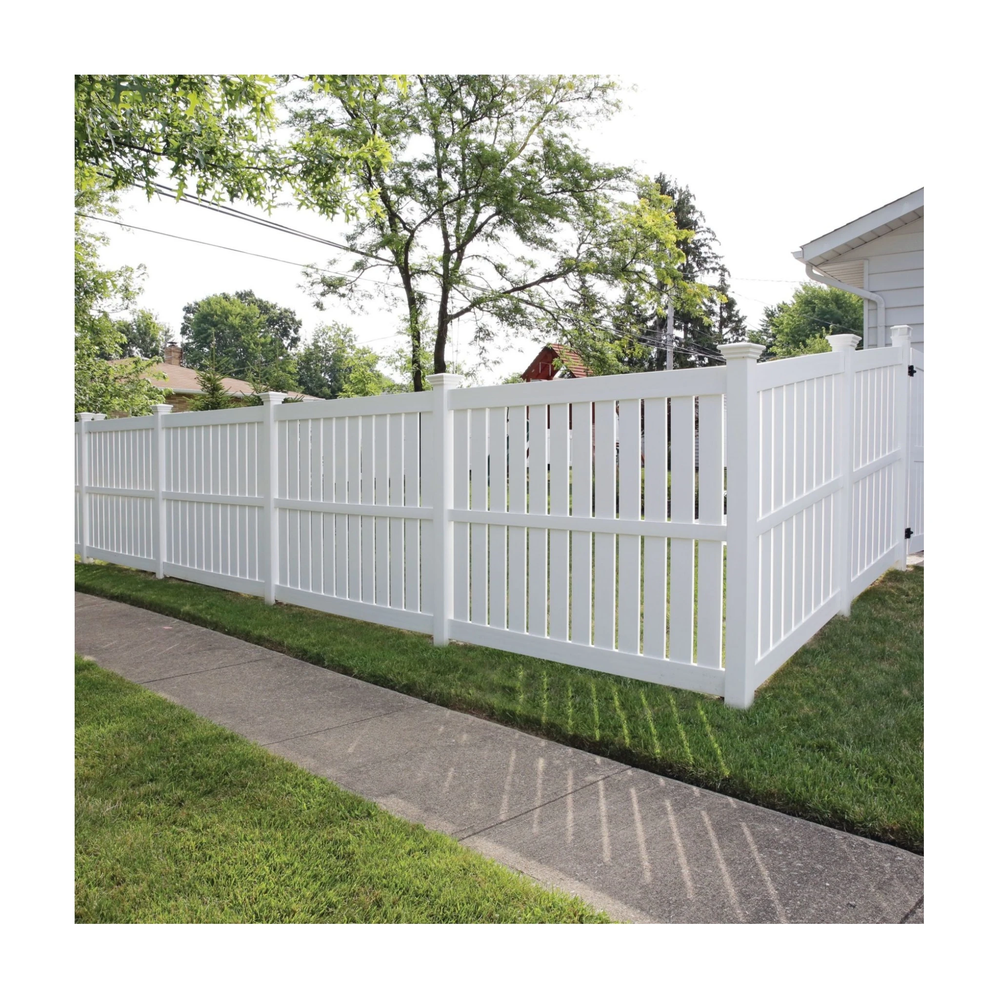 Top Quality pvc composite semi privacy fence panel and post for garden