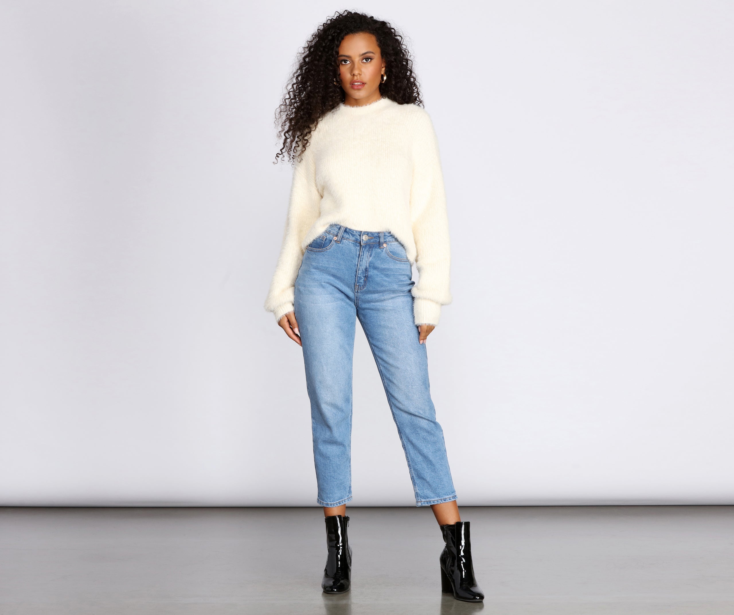 Fabulously Fuzzy Cropped Sweater