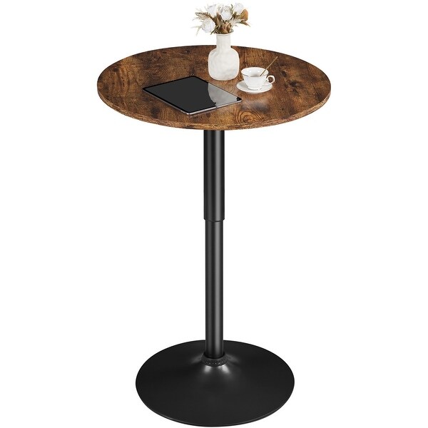 Yaheetech Adjustable Round Pub Table Bar Table