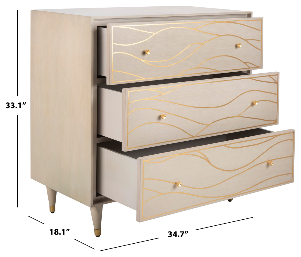 Safavieh Couture Broderick Wave Chest   Midcentury   Accent Chests And Cabinets   by Safavieh  Houzz