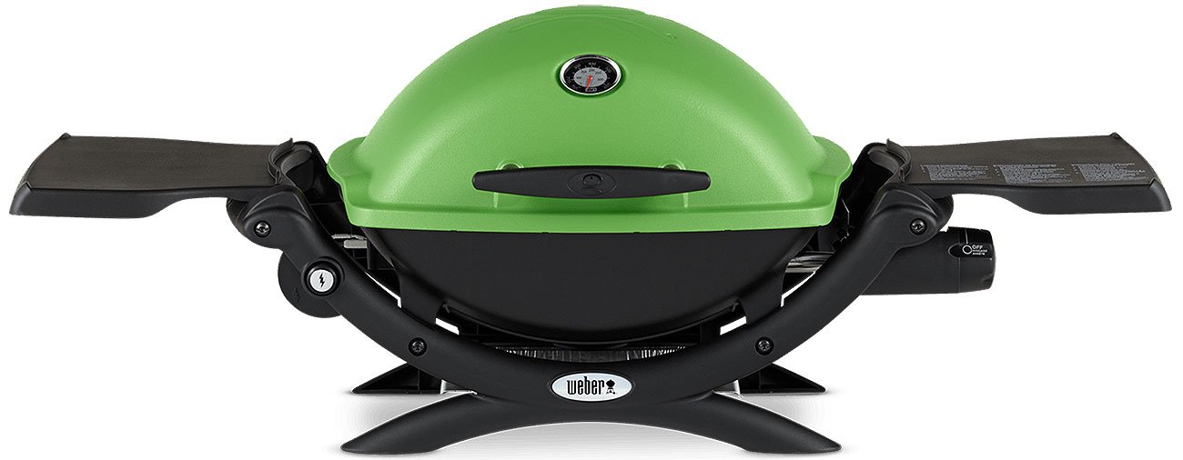 Weber Q 1200 Green Portable Liquid Propane Gas Grill