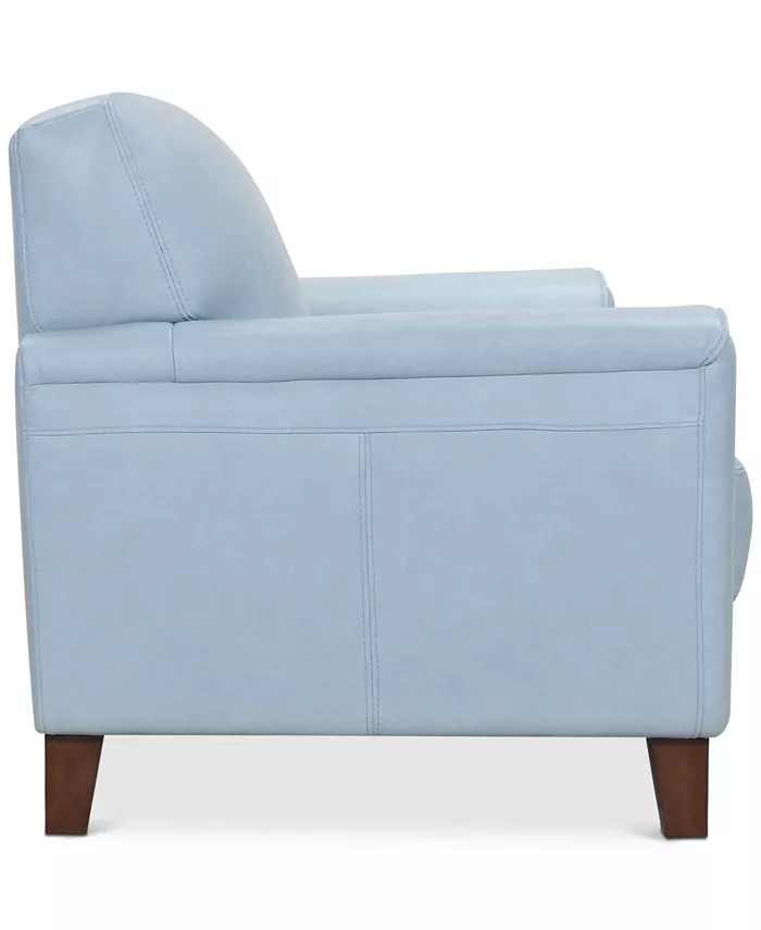 Furniture Ashlinn 81 Tufted Pastel Leather Sofa