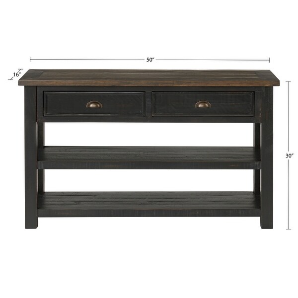 The Gray Barn Downington Solid Wood 2-drawer Sofa Console Table