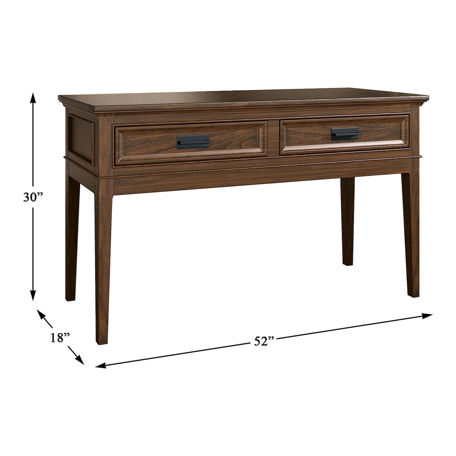 Lexicon Home Furniture Living Room Sofa Table With Drawers - Brown Cherry