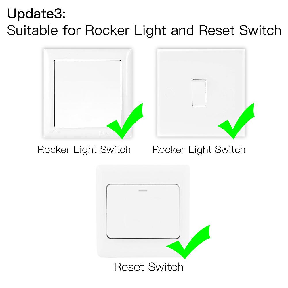 White 2 Pcs 2 Pcs Wi-fi Intelligent Light Switch Wi-fi and Rf Switch Module Hidden Design Voice Control Compatible With Alexa/ Google Home App Control R