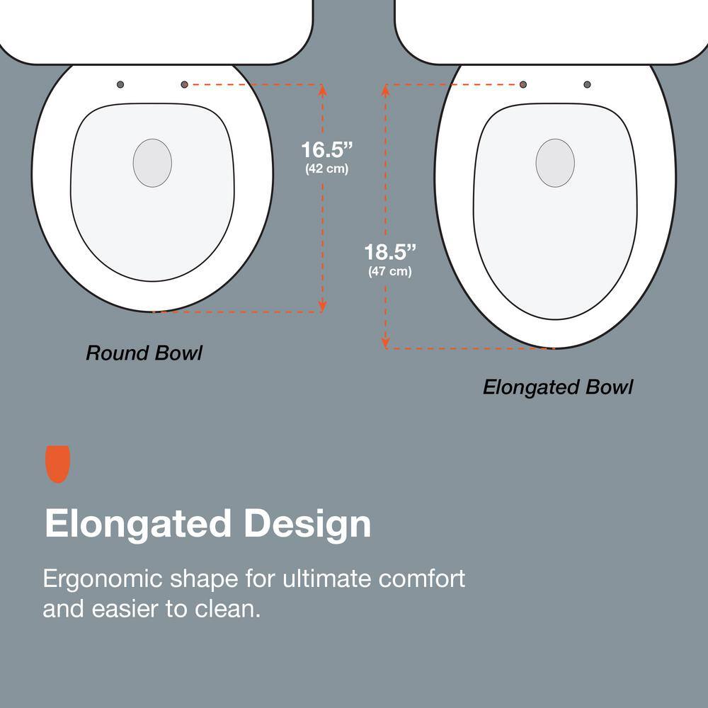 Glacier Bay Hartridge 1-Piece 1.01.6 GPF Dual Flush Elongated Toilet in White GBTO205