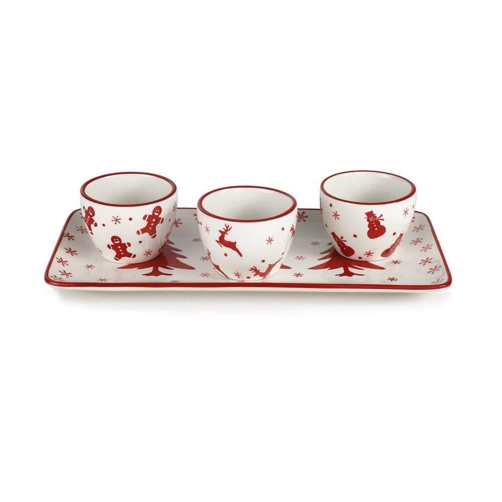 Euro Ceramica Winterfest Holiday Entertaining Set