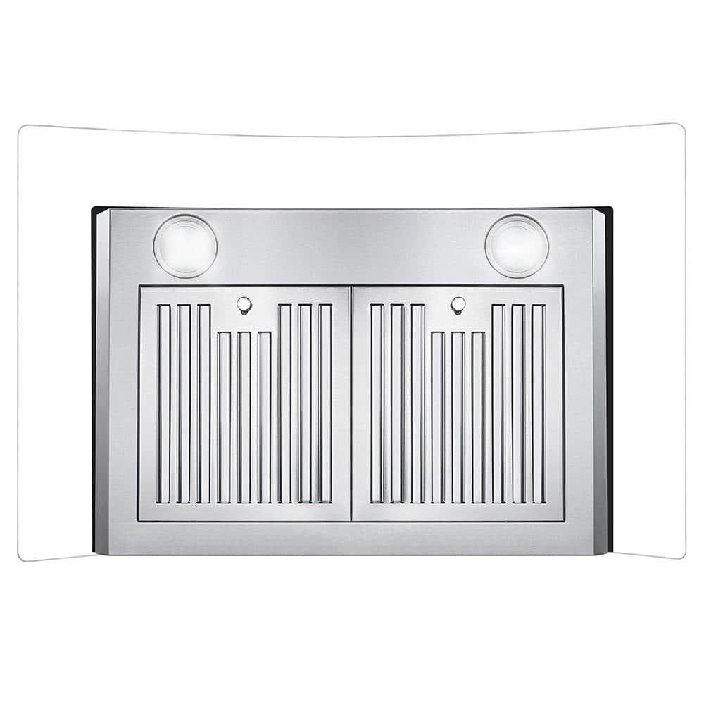 Cosmo 30 in Ducted Wall Mount Range Hood in Stainless Steel with Touch Controls LED Lighting and Permanent Filters