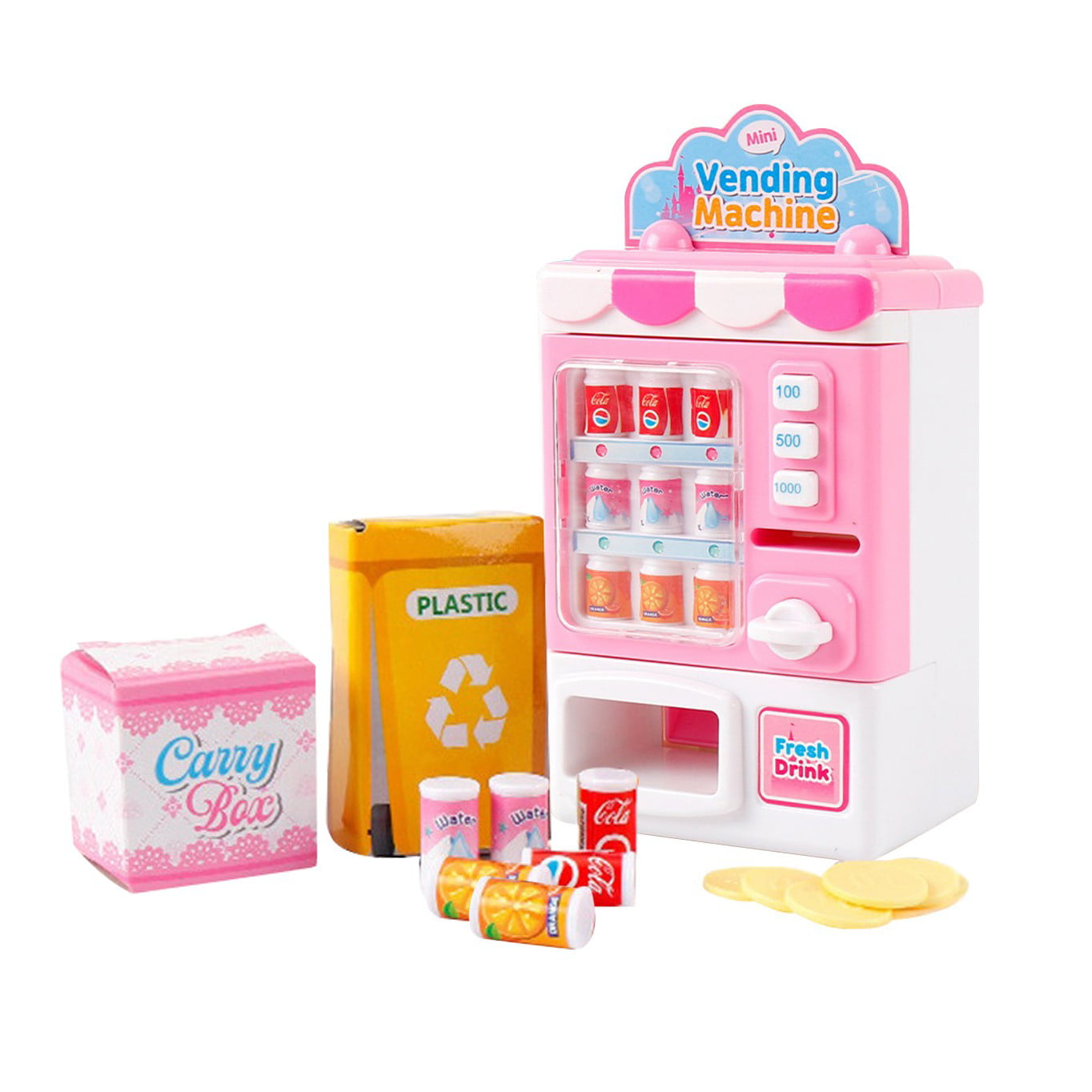 TOYFUNNY Kids Toys Vending Machine Beverage Machine Simulation Home Shopping Set Toys