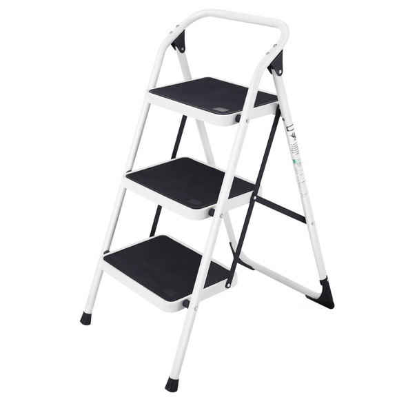 Costway 27083451 Folding 3 Step Ladder with Handgr...