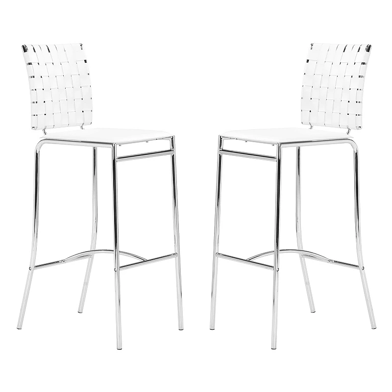 Zuo Modern Criss Cross 2-piece Bar Chair Set