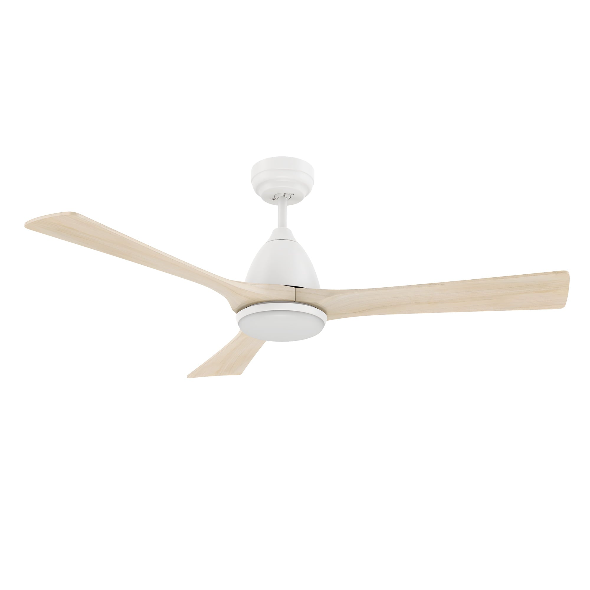 Smaair 52'' 3 Blade Smart Wifi Solid Wood Ceiling Fan with Dimmable LED Light and Remote