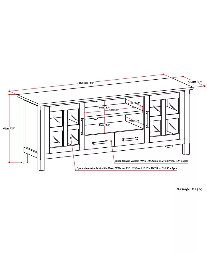 Simpli Home Kitchener 60 TV Stand