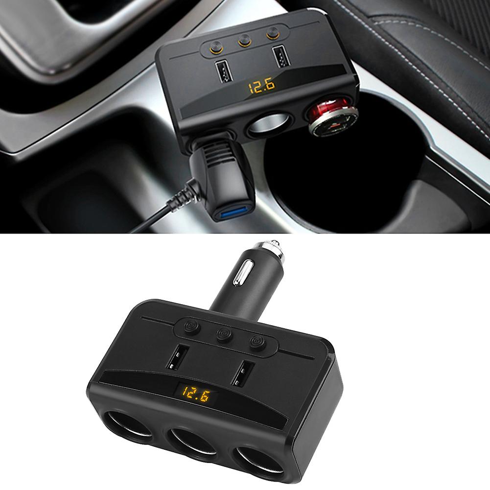 12v-24v Car Cigarette Lighter Power Socket Splitter Adapter 3.1a Dual Usb Charger Voltmeter