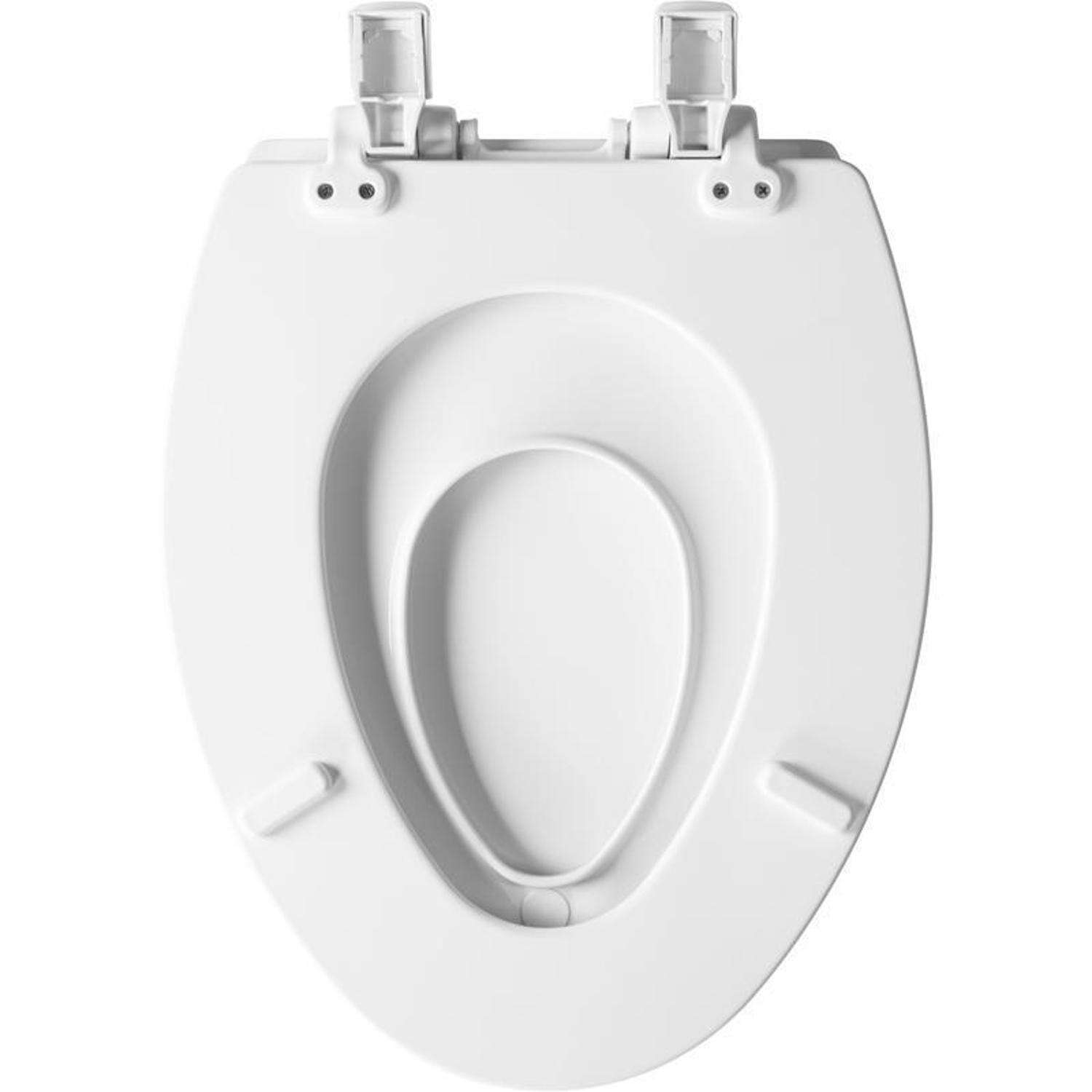 Mayfair by Bemis NextStep2 Slow Close Elongated White Enameled Wood Toilet Seat