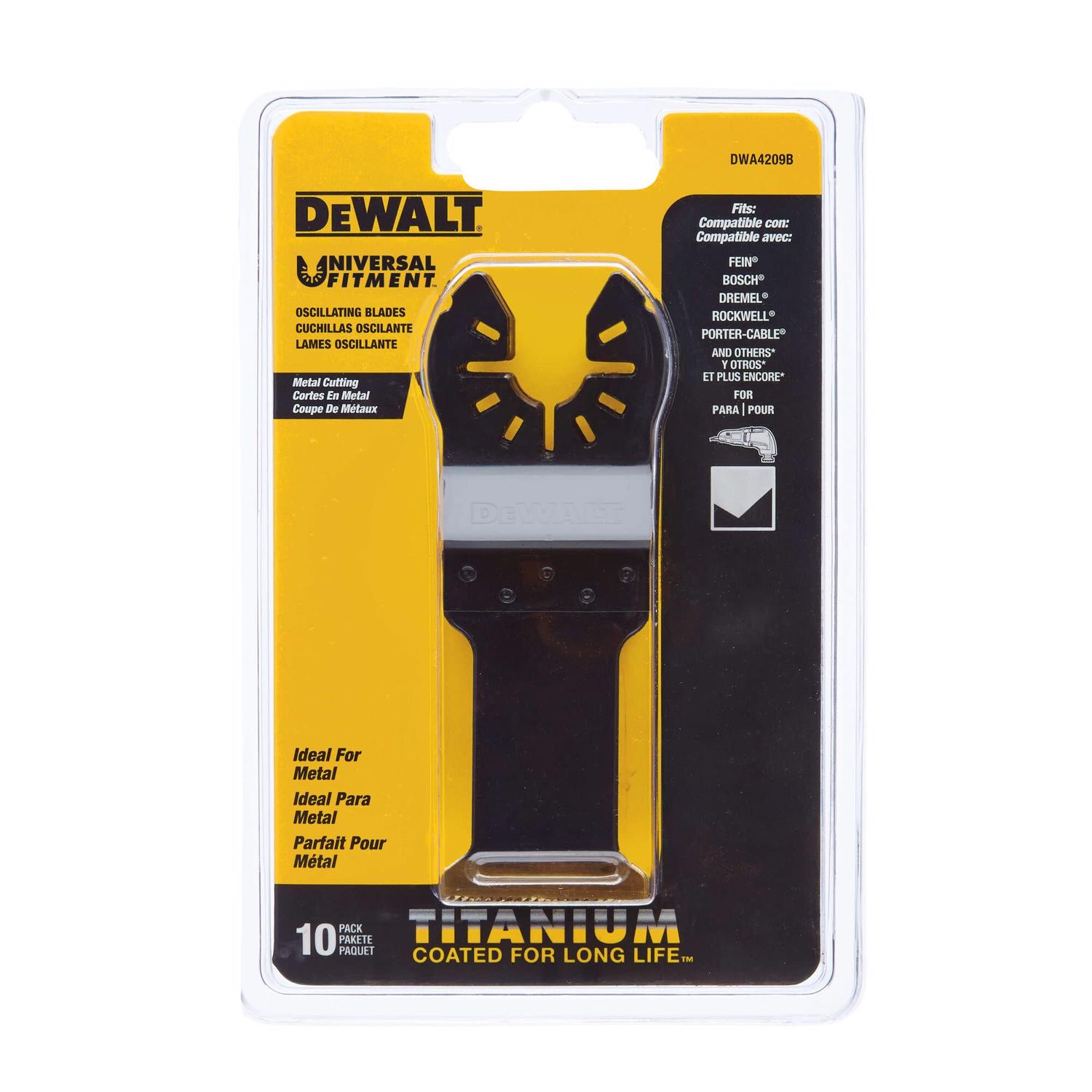 DW Universal Fitment Bi-Metal Oscillating Blade Metal 10 pk