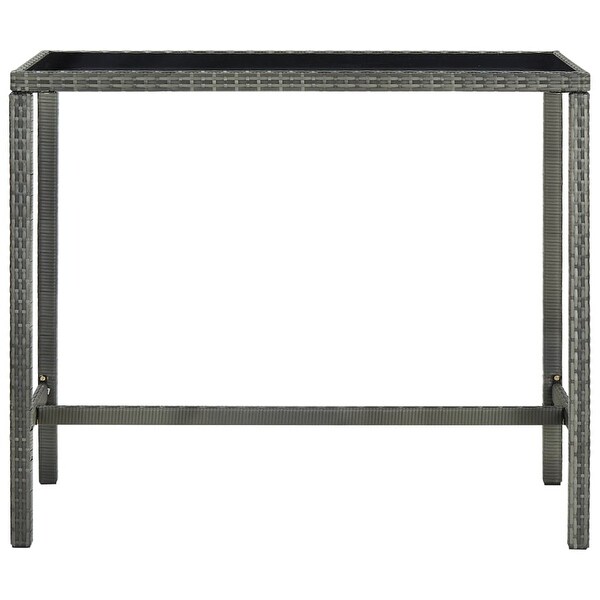 vidaXL Patio Bar Table Gray 51.2