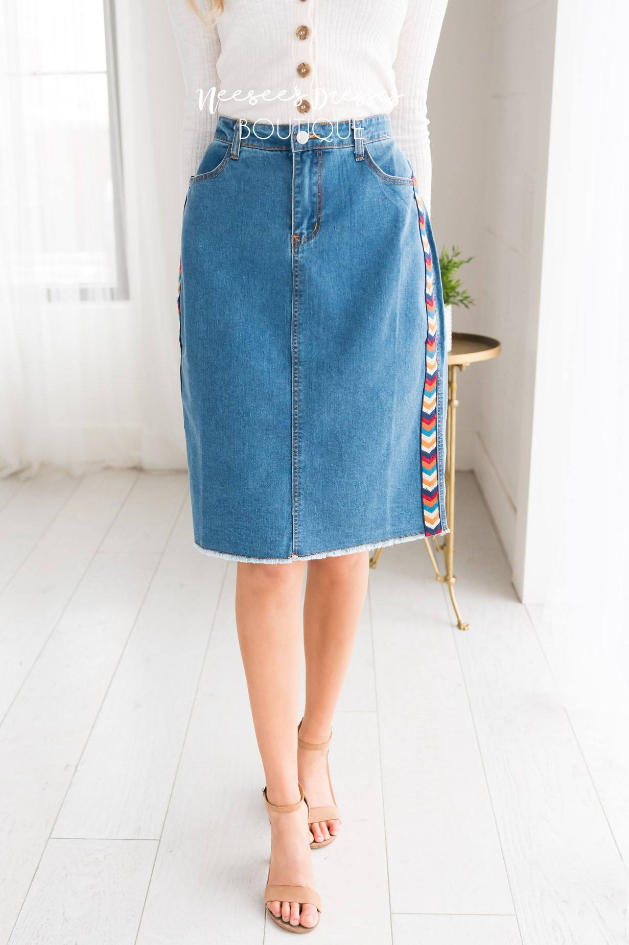 Follow Your Arrow Denim Skirt