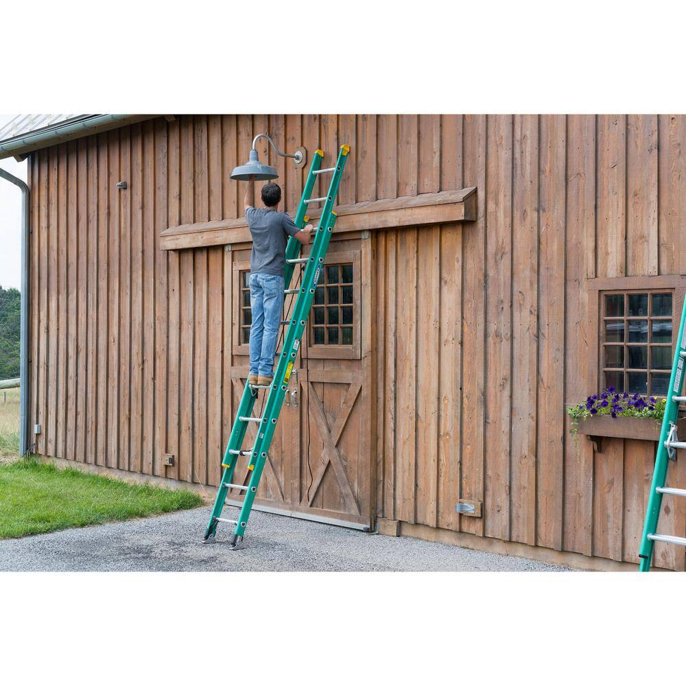 Werner 16 ft. Fiberglass D-Rung Extension Ladder with 225 lb. Load Capacity Type II Duty Rating D5916-2