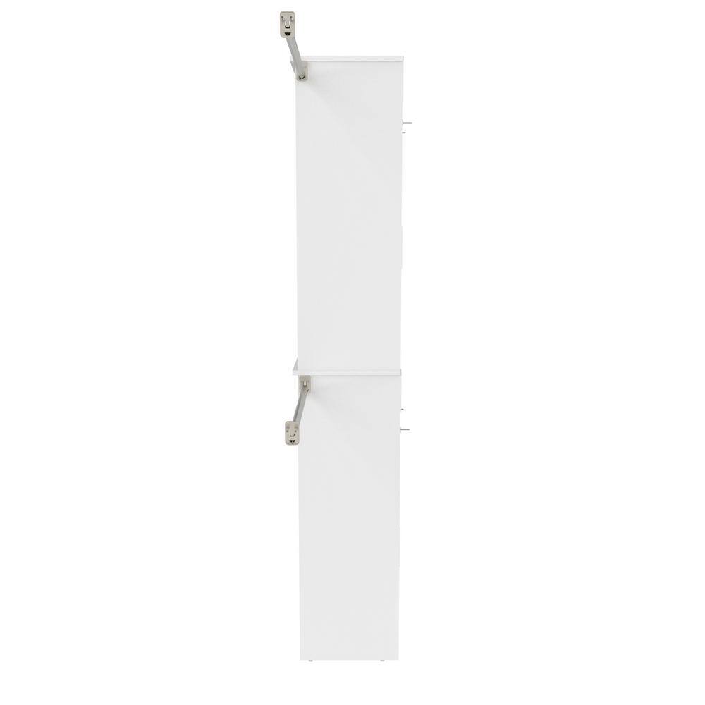 ClosetMaid Style+ 72 in. W - 113 in. W White Narrow Wood Closet System 4358