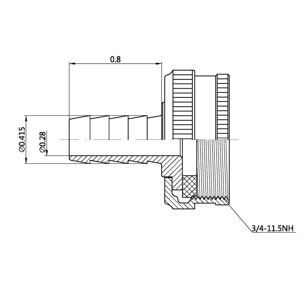 Everbilt 38 in. Barb x 34 in. FHT Brass Adapter Fitting 858140