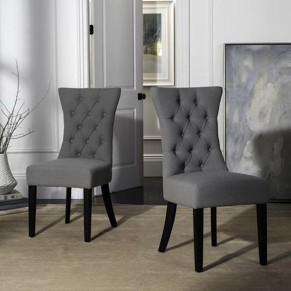 Hans 21 quotH Tufted Side Chair  Set of 2  Granite   Transitional   Dining Chairs   by V.S.D Furniture  Houzz