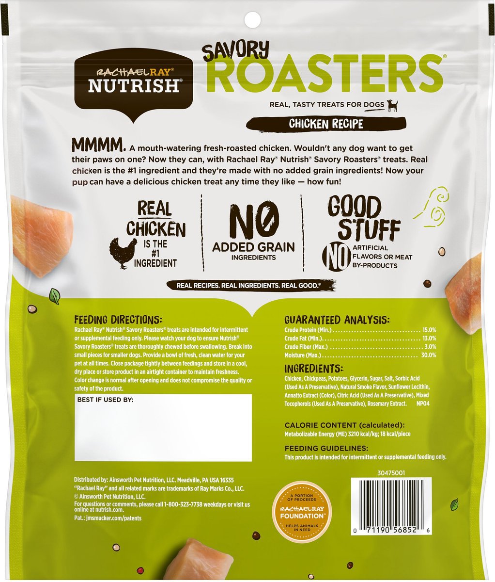 Rachael Ray Nutrish Savory Roasters Chicken Recipe Dog Treats， 30-oz bag