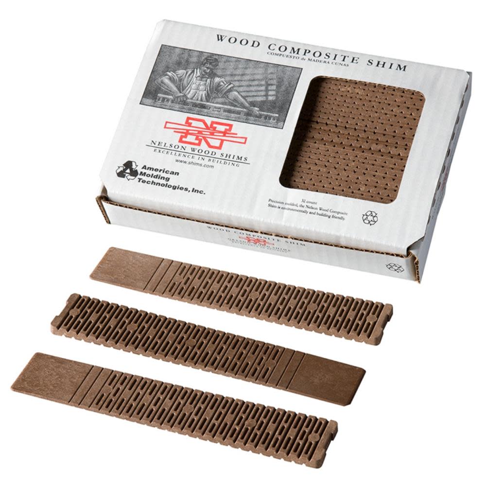 8 In. Composite Wood Shims ; 32 Count ;