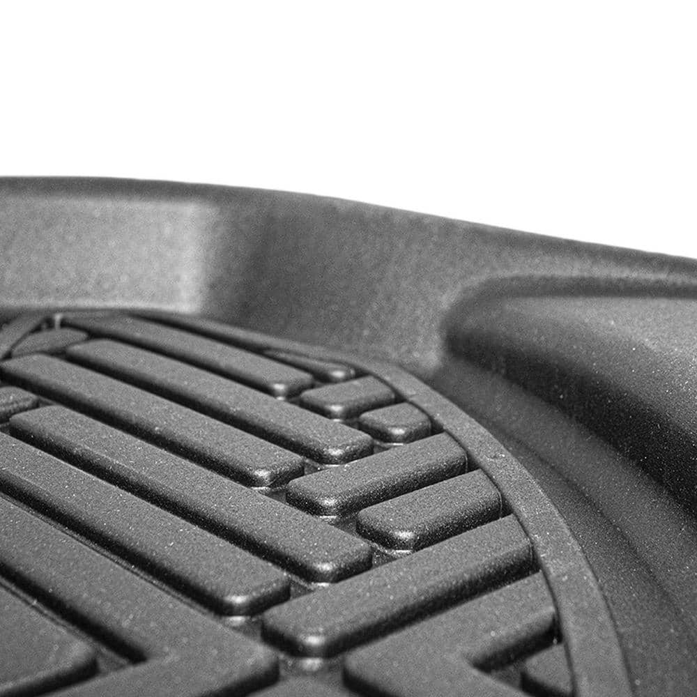 FH Group 4-Piece ClimaProof Deep Dish Trimmable Car Floor Mats - Universal Fit for Cars, SUVs, Vans and Trucks - Full Set DMF13004BLACK