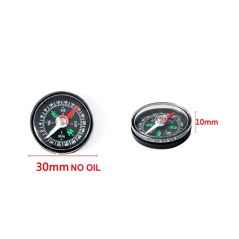 Factory Price Oil Filled Compass Abs Acrylic Black Accessories Mini Plastic Compass For Hiking Camping Survival Compass