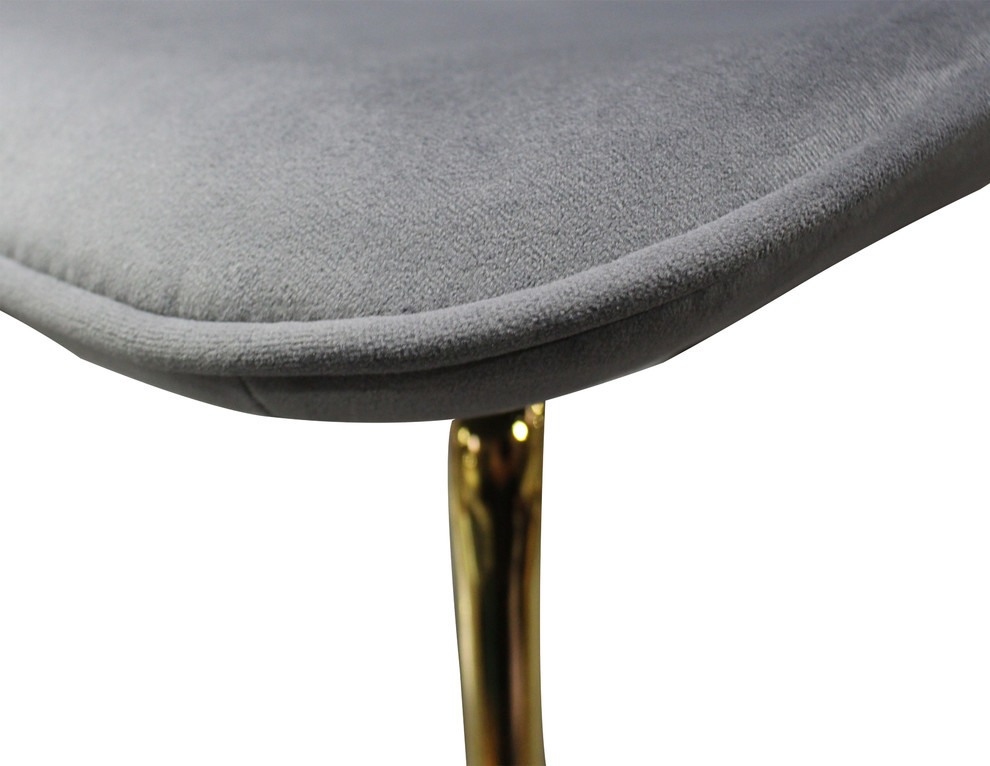 Velvet Mid Century Upholstered Side Chairs  Set of 2   Midcentury   Dining Chairs   by Furniture Import  ampExport Inc.  Houzz