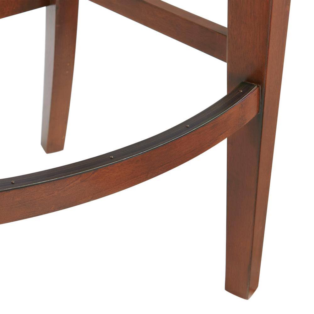 Alaterre Furniture Napa Mahogany Bar Height Stool with Back (2-Pack) ANNA02PDCR2