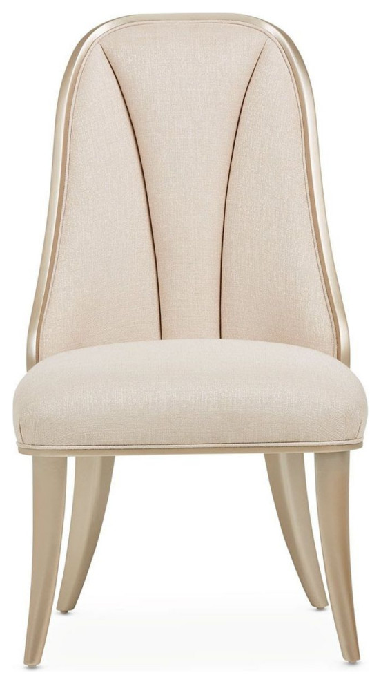 AICO Michael Amini Villa Cherie Side Chair  Set of 2 Pearl   Transitional   Dining Chairs   by Unlimited Furniture Group  Houzz