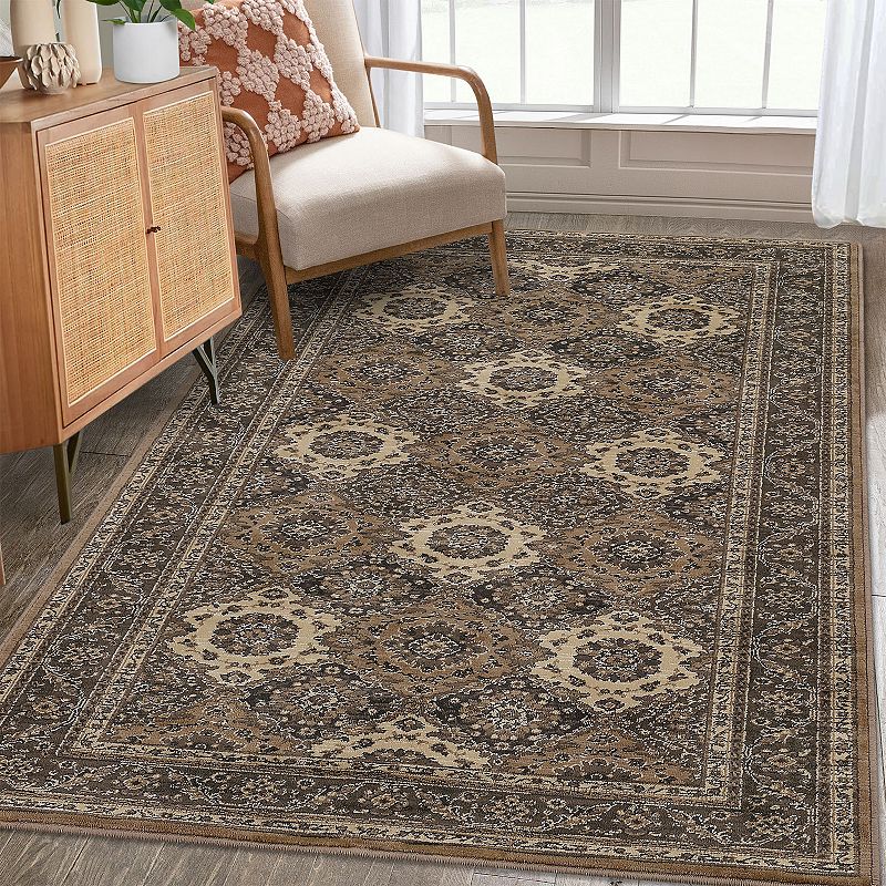 Glowsol Vintage Oriental Persian Rug Indoor Boho Area Rug Non-shedding