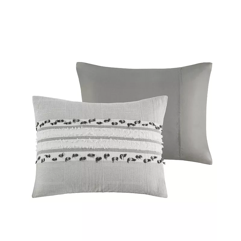 INK+IVY Lennon Jacquard Duvet Cover Set with Shams