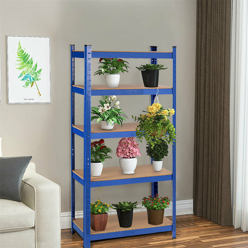 5 Tier Metal Garage Shelving for Storage Heavy Duty Garage Organization Adjustable Tool Utility Rack