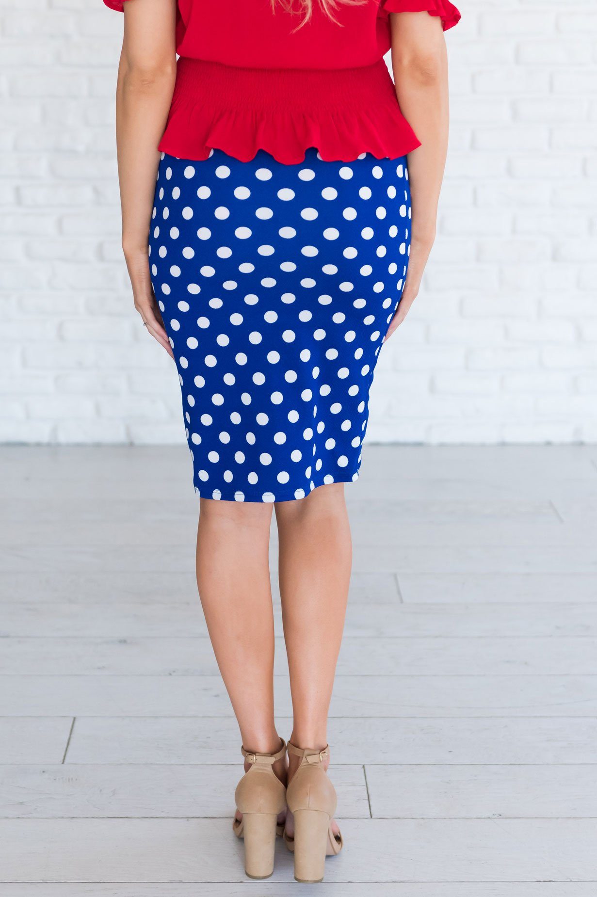 Dots Galore Modest Pencil Skirt