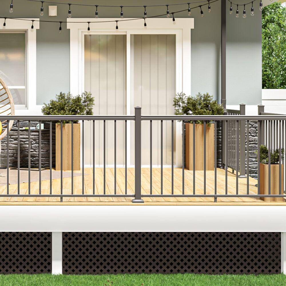 Barrette Outdoor Living 4 ft. x 8 ft. Espresso Diamond Privacy Vinyl Lattice 73053437