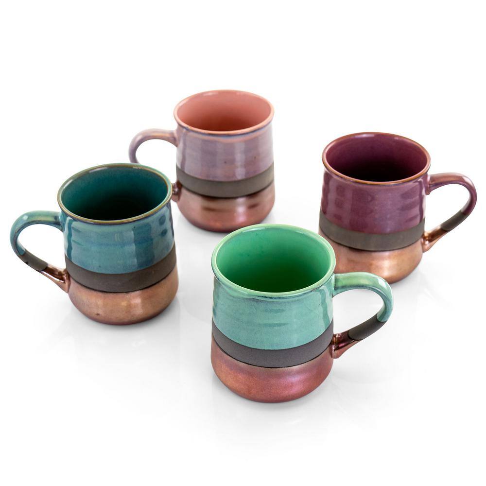 Gibson Home 18 oz. Assorted Stoneware Mug (Set of 4) 985113962M