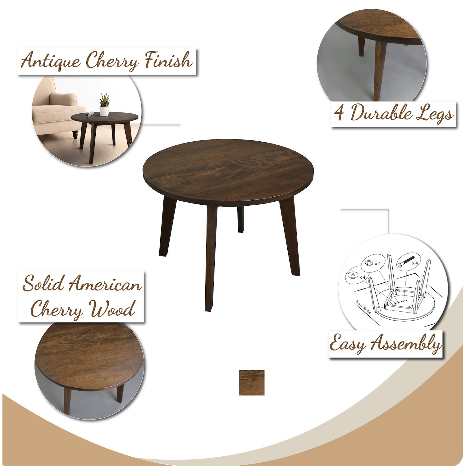 American Trails Round Coffee Table