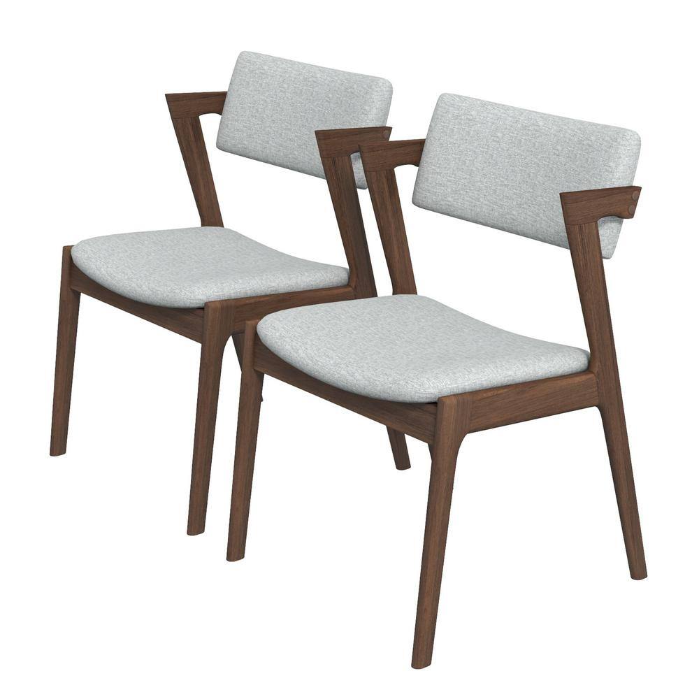 Ashcroft Imports Furniture Co. Vego Light Grey Fabric Dining Chairs (Set of 2) ASH0345