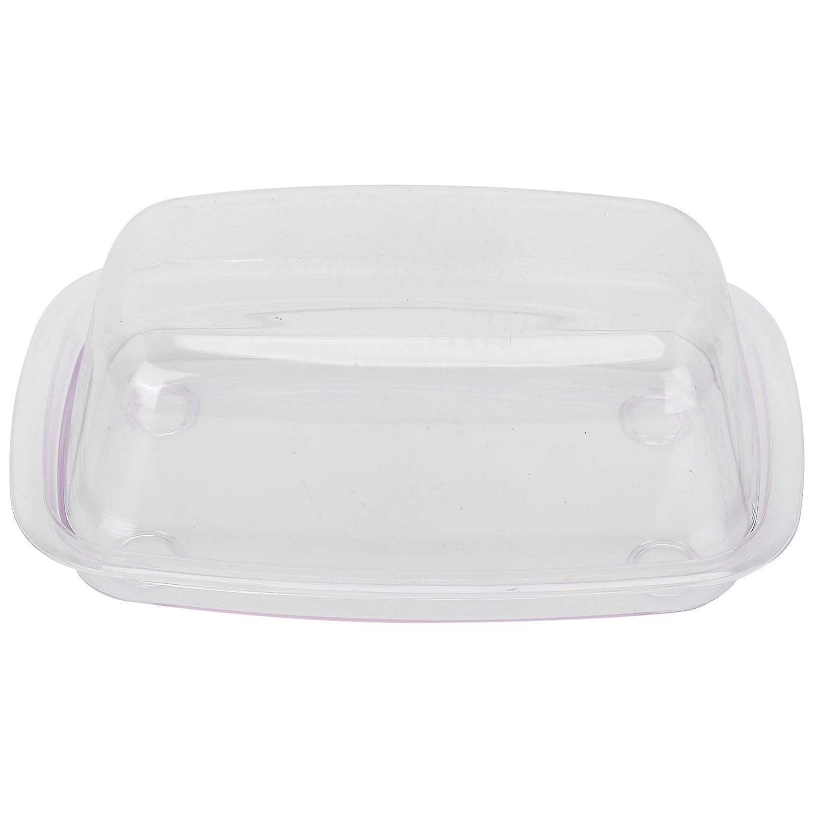 Large Curved Butter Storage Box With Lid Multipurpose Cheese Container Tray Plate For Home Bakerytransparent