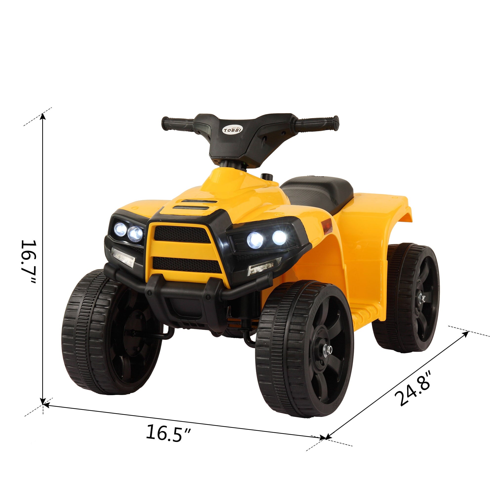 Seizeen Ride On Toy, 6V Ride On ATV for Kids, Electric 4 Wheeler Quad Bike, Ride On Car With Rechargeable Battery, Yellow