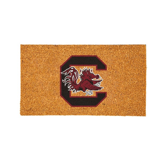 Evergreenncaasouth Carolina Gamecocks Logo Natural Coir 28 X 16 Inches Indoor Outdoor Doormat