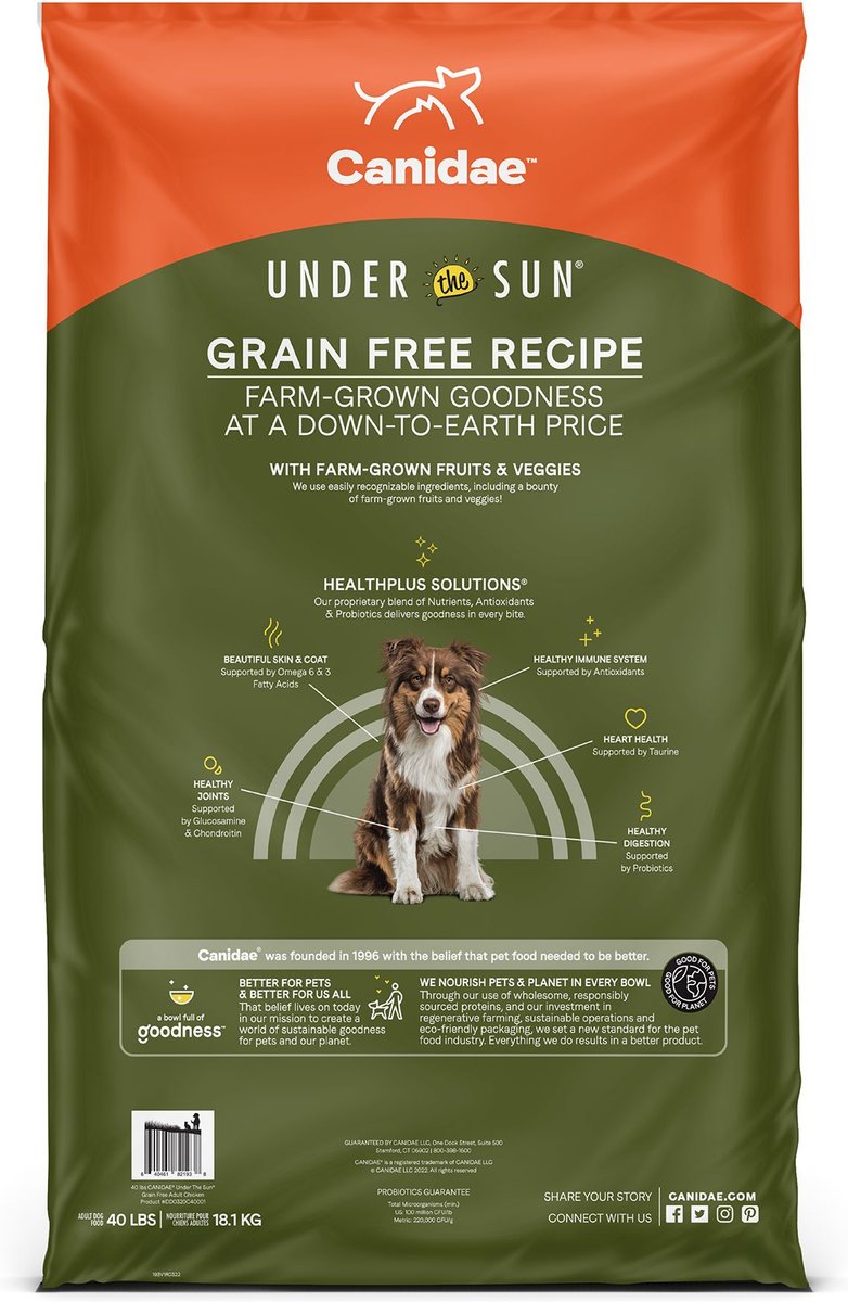 CANIDAE Under the Sun Grain-Free Chicken Recipe Adult Dry Dog Food