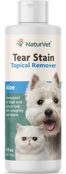 NaturVet Tear Stain Remover + Aloe Dog and Cat Liquid Topical Formula