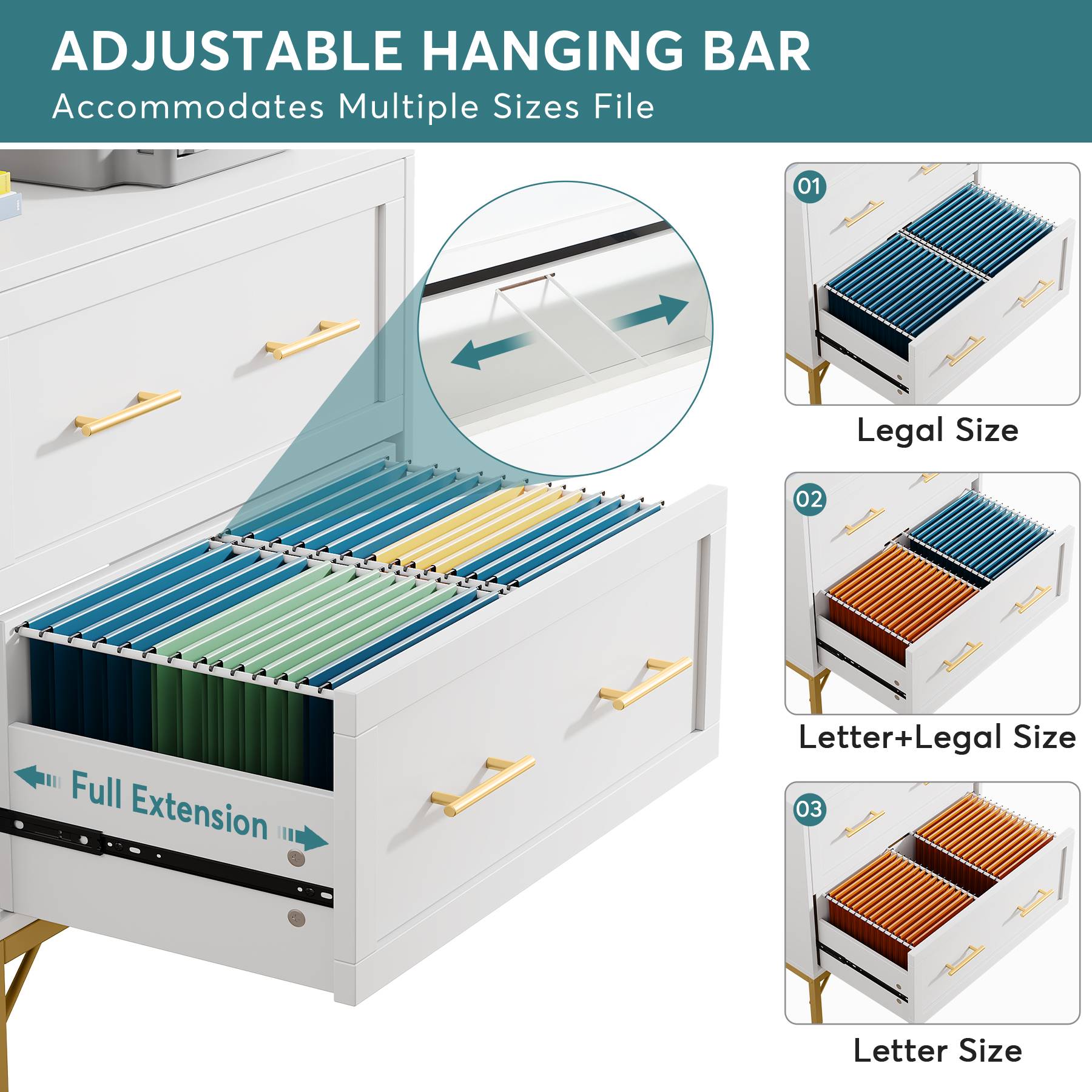 2-Drawer File Cabinet, Lateral Storage Cabinet Printer Stand