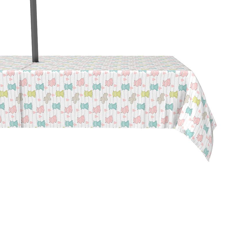 Water Repellent， Outdoor， 100% Polyester， 60x120， Pastel Hippos