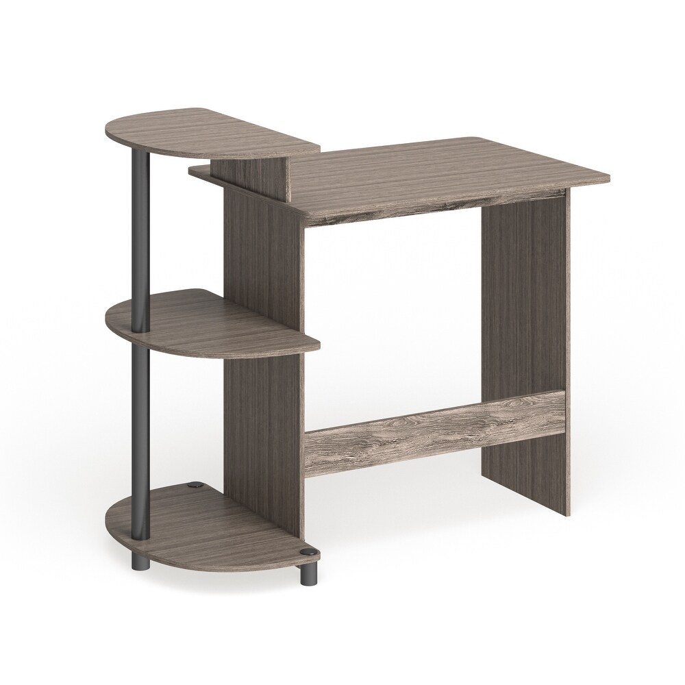 Porch   Den Baruch Compact Modern Wood Computer Desk with Shelves